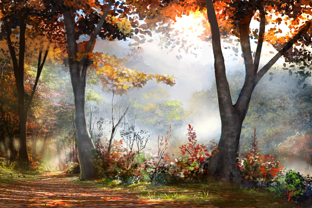 Fall Morning - completed by jjpeabody on DeviantArt