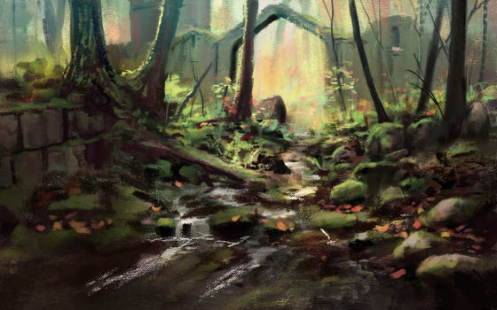 Stream With Ruins