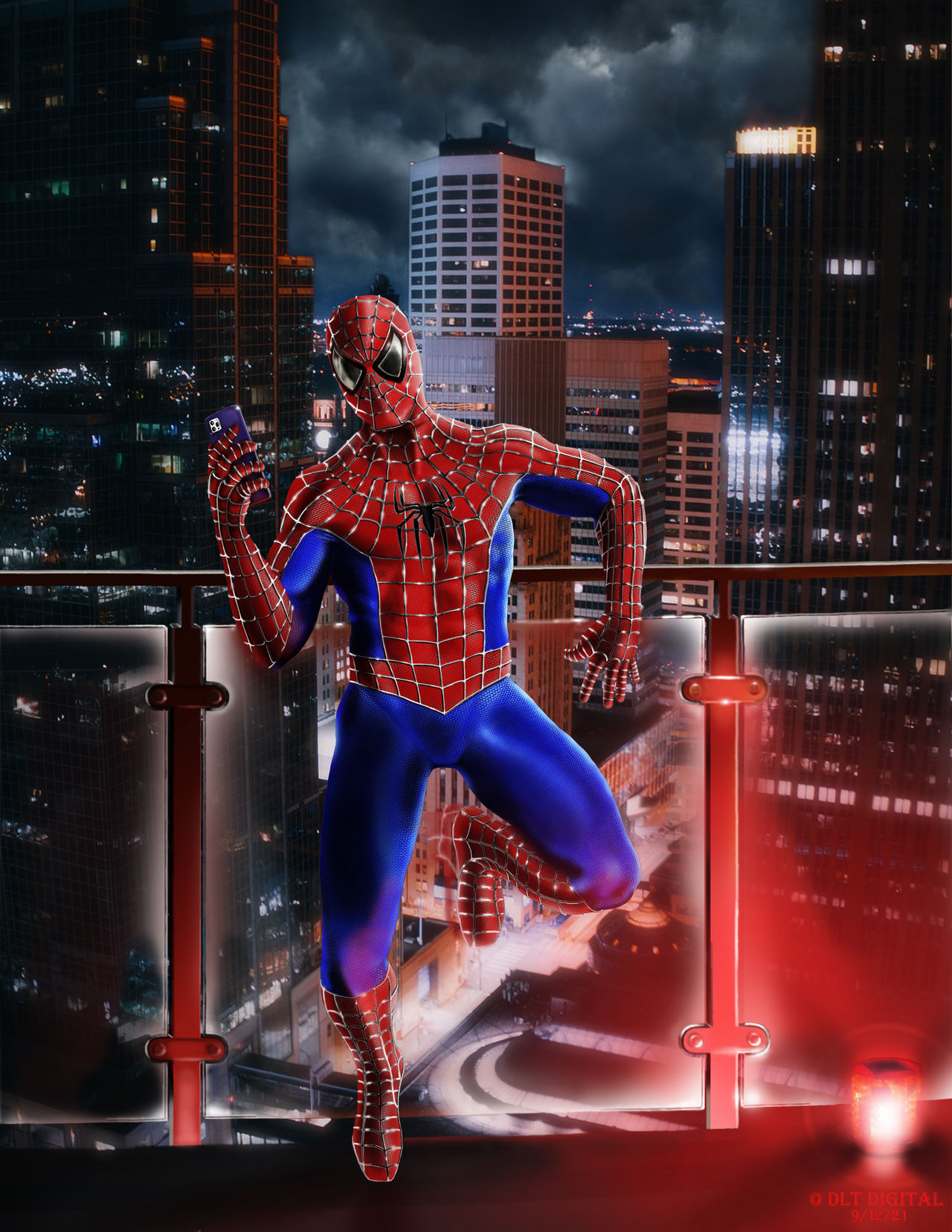 Spiderman over the City by DLT2020 on DeviantArt