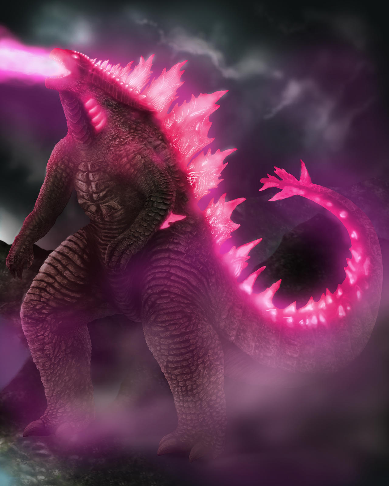 Godzilla Evolved WIP Background by DLT2020 on DeviantArt