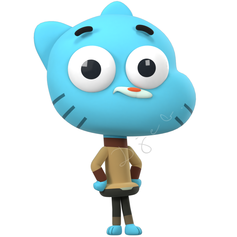 3D Printable Amazing World of Gumball: Gumball Watterson by 3D Print Guy