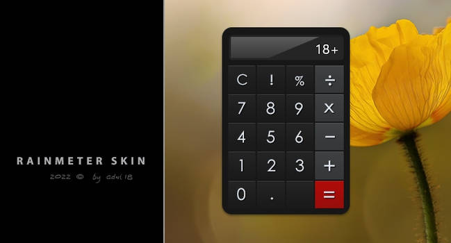 CALCULATOR 01  ( For Rainmeter )