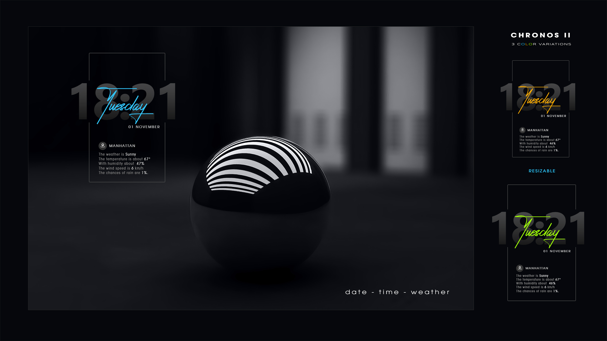 CHRONOS II - (Resizable skin for Rainmeter) by adni18 on DeviantArt