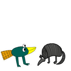 Crocker Platypus and Billy Armadillo 