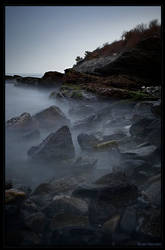 mist on the shore