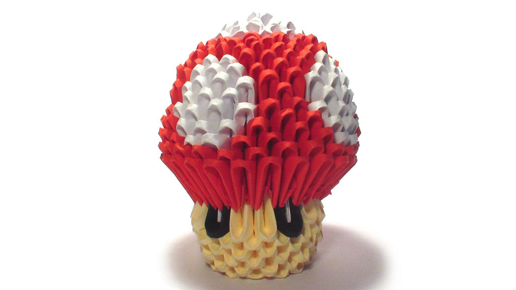 3D origami mushroom