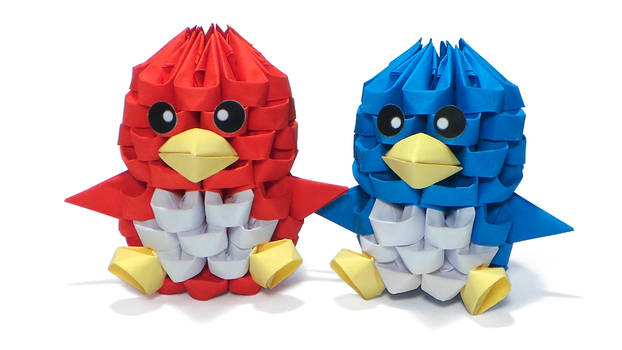 3D Origami Tiny Birds