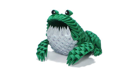 3D Origami Frog