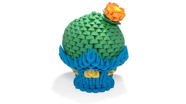 3D Origami Cactus