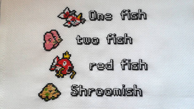 Cross Stitch Pokemon Fish Poem