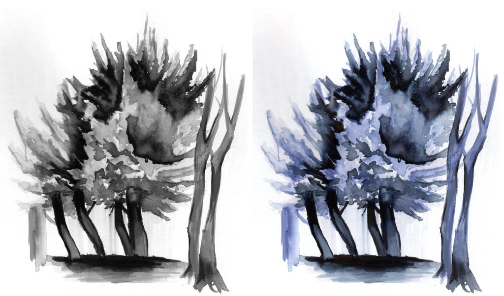Ink Trees - Collection by driftingsakura on DeviantArt