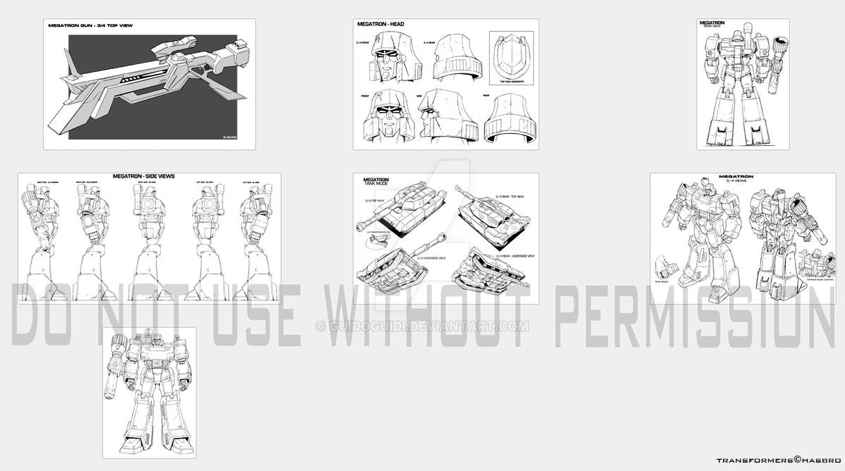 Tfp Megatron Modelling Reference Megatron Model Sheets by GuidoGuidi on DeviantArt