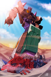 Transformers Masterforce: Overlord vs Super Ginrai