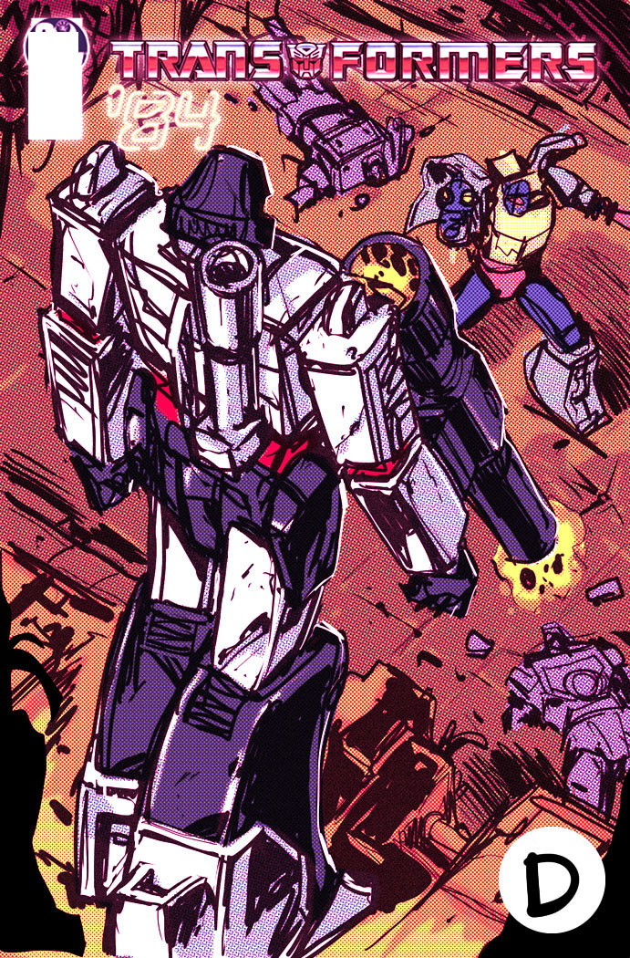 Transformers '84 #04 - unused cover sketch D