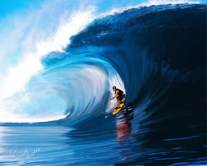 Surfing - photoshop painting