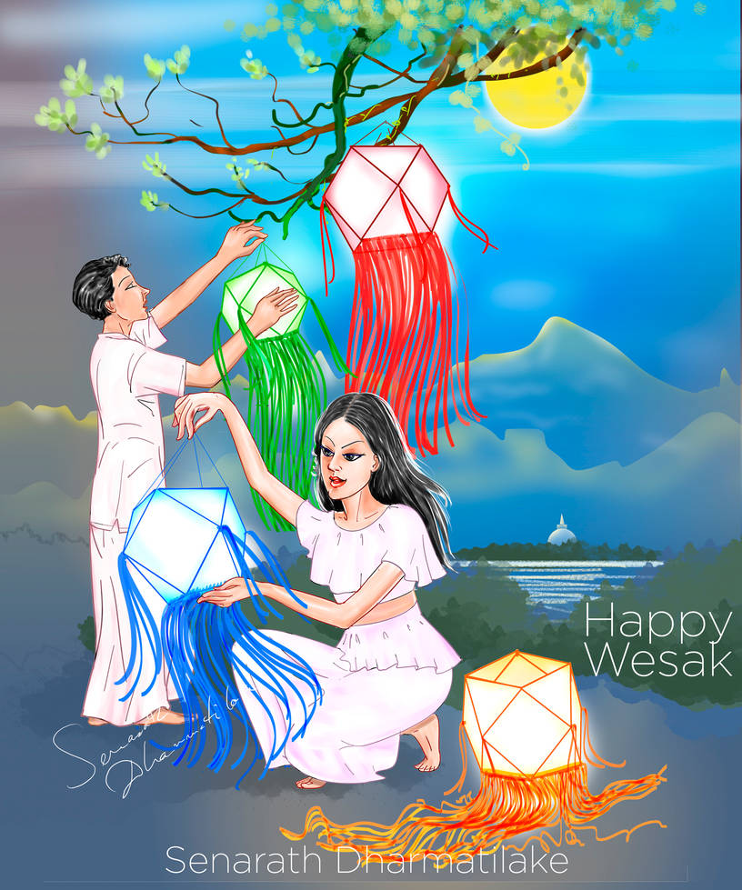 Vesask Boder Line Vesak Lanterns by senarath on DeviantArt