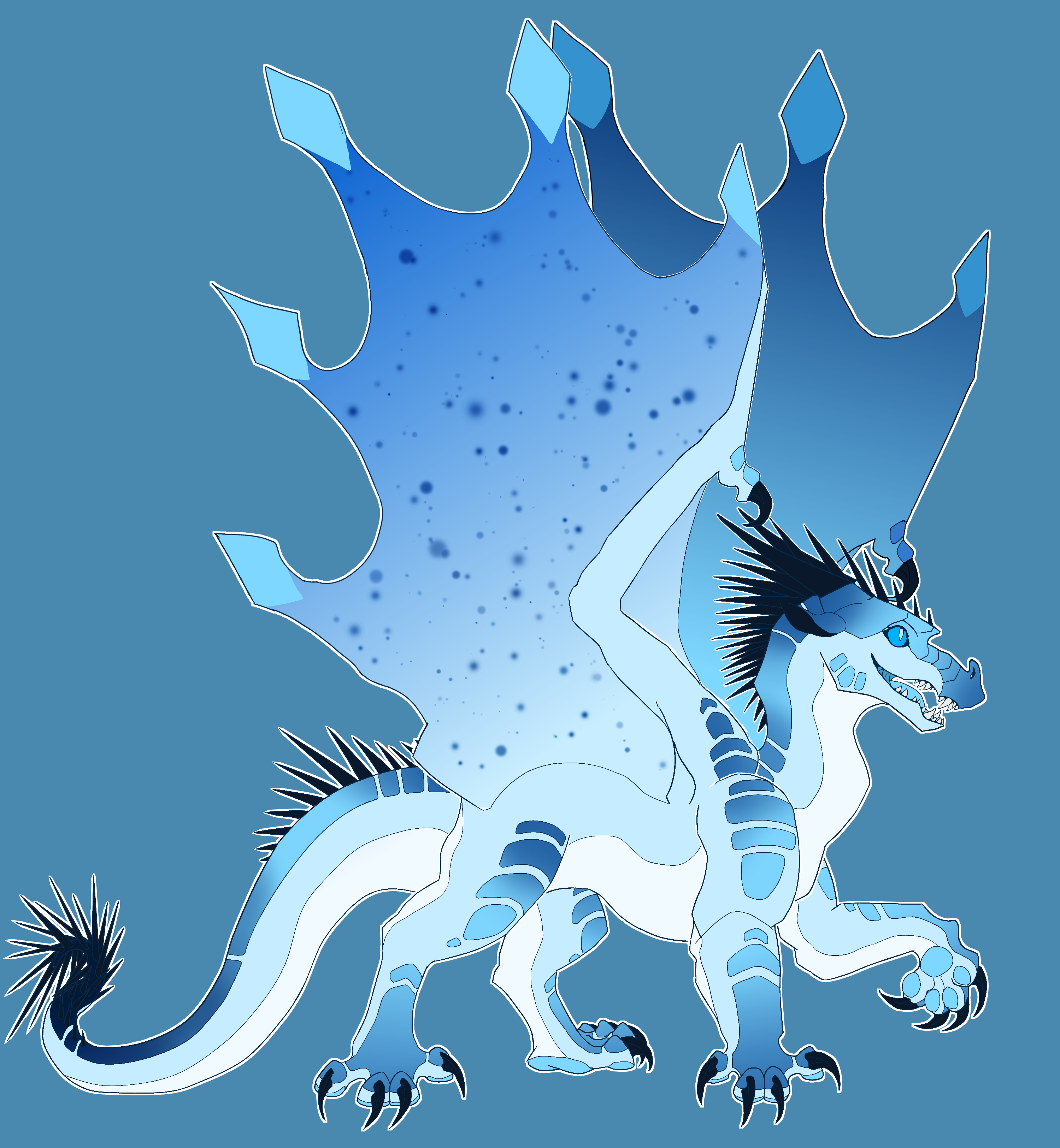 Wings of Fire IceWing OC by Pantherheart18 on DeviantArt