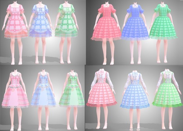 dresses, lolita MMD