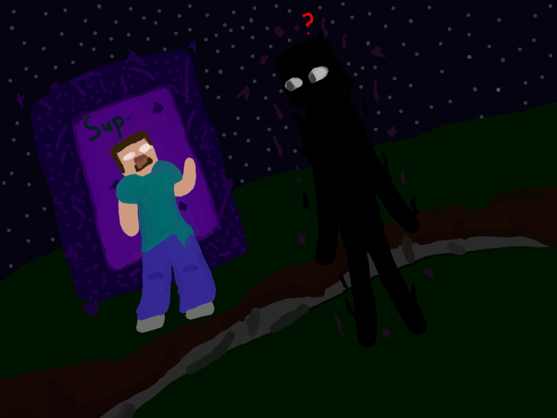 Enderman Meets Herobrine