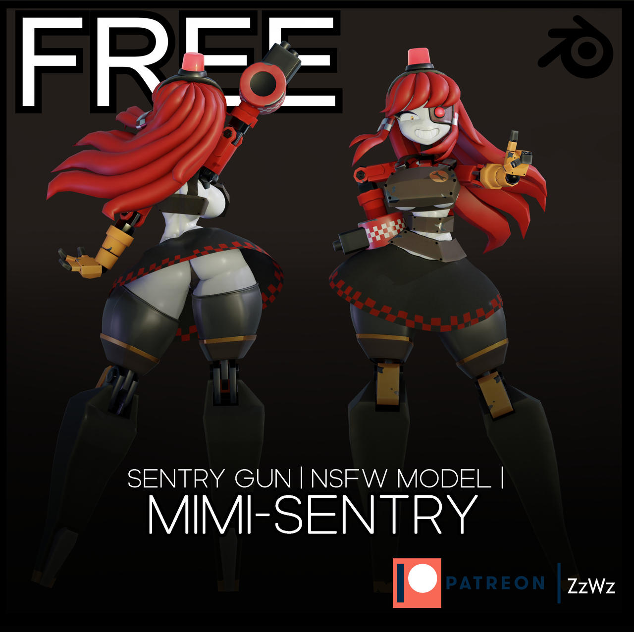 Mini Sentry R3 FREE 3D MODEL | MIMI-SENTRY | by ZzWz on DeviantArt