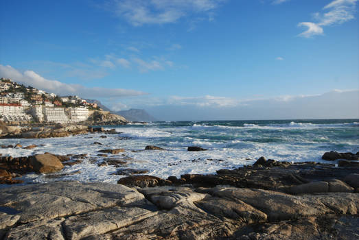 Splashing in the ocean