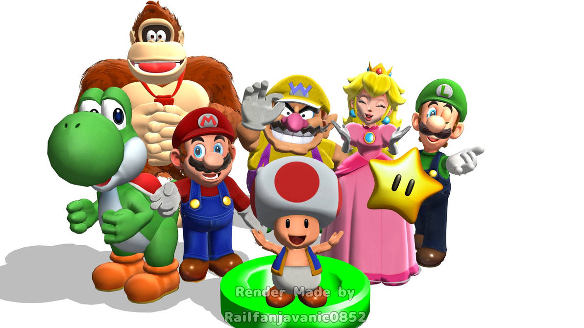 Mario Party 1 render recreated by Railfanjavanic0952 on DeviantArt