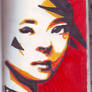 japanese girl stencil - moleskine