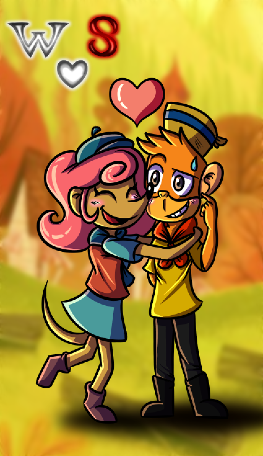 Lazlo X Patsy Deviantart Request - Patsy hugging Lazlo by WhiteInks on DeviantArt
