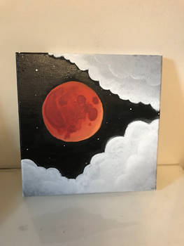 Blood Moon Painting By Nerdyelizabeth On Deviantart