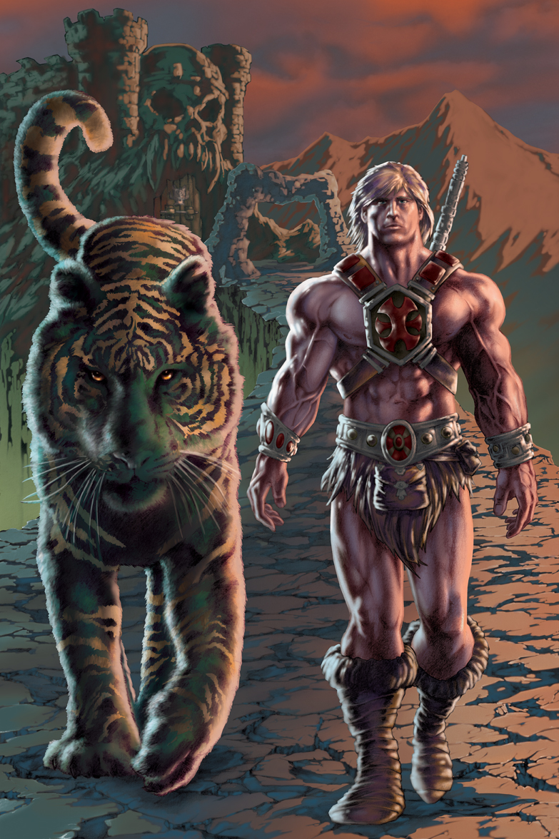 He-Man and Battle Cat-Colored