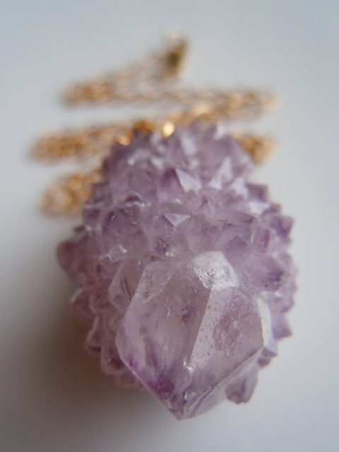 Amethyst Druzy Necklace