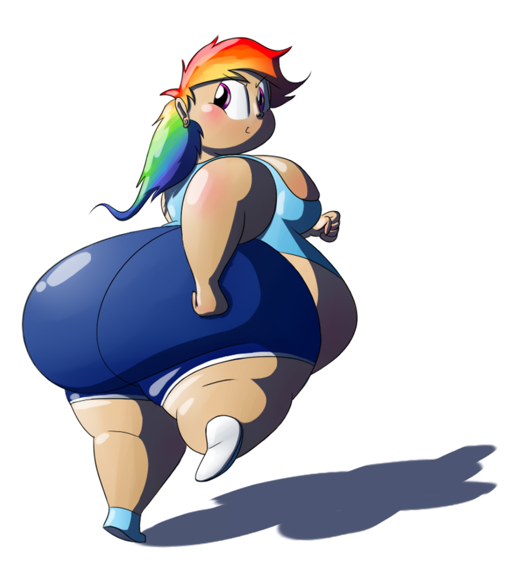 Human fat rainbow dash