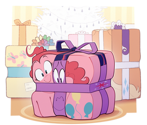 Plump pink and purple pony parcels
