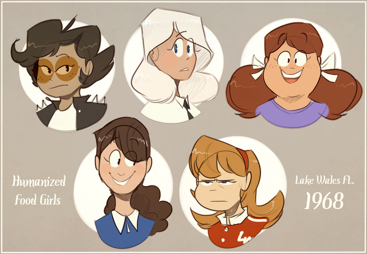 Humanized food girls