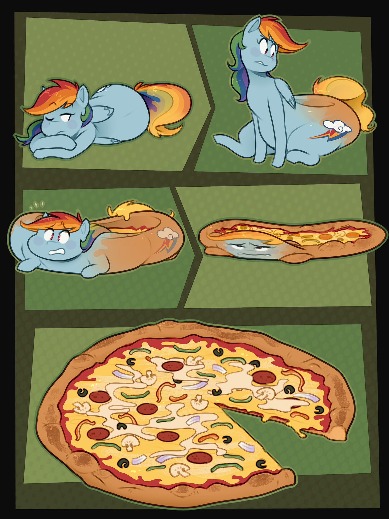 Rainbow Dash pizza comic