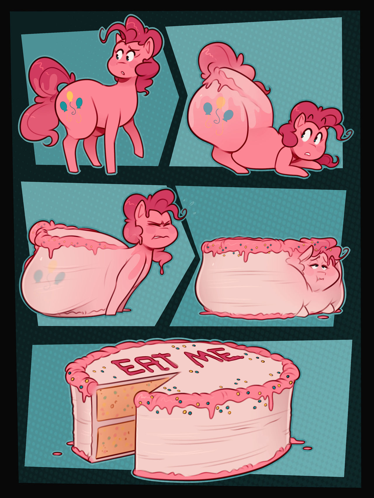 Pink Cake Deviantart Pinkie Pie cake comic by secretgoombaman12345 on DeviantArt