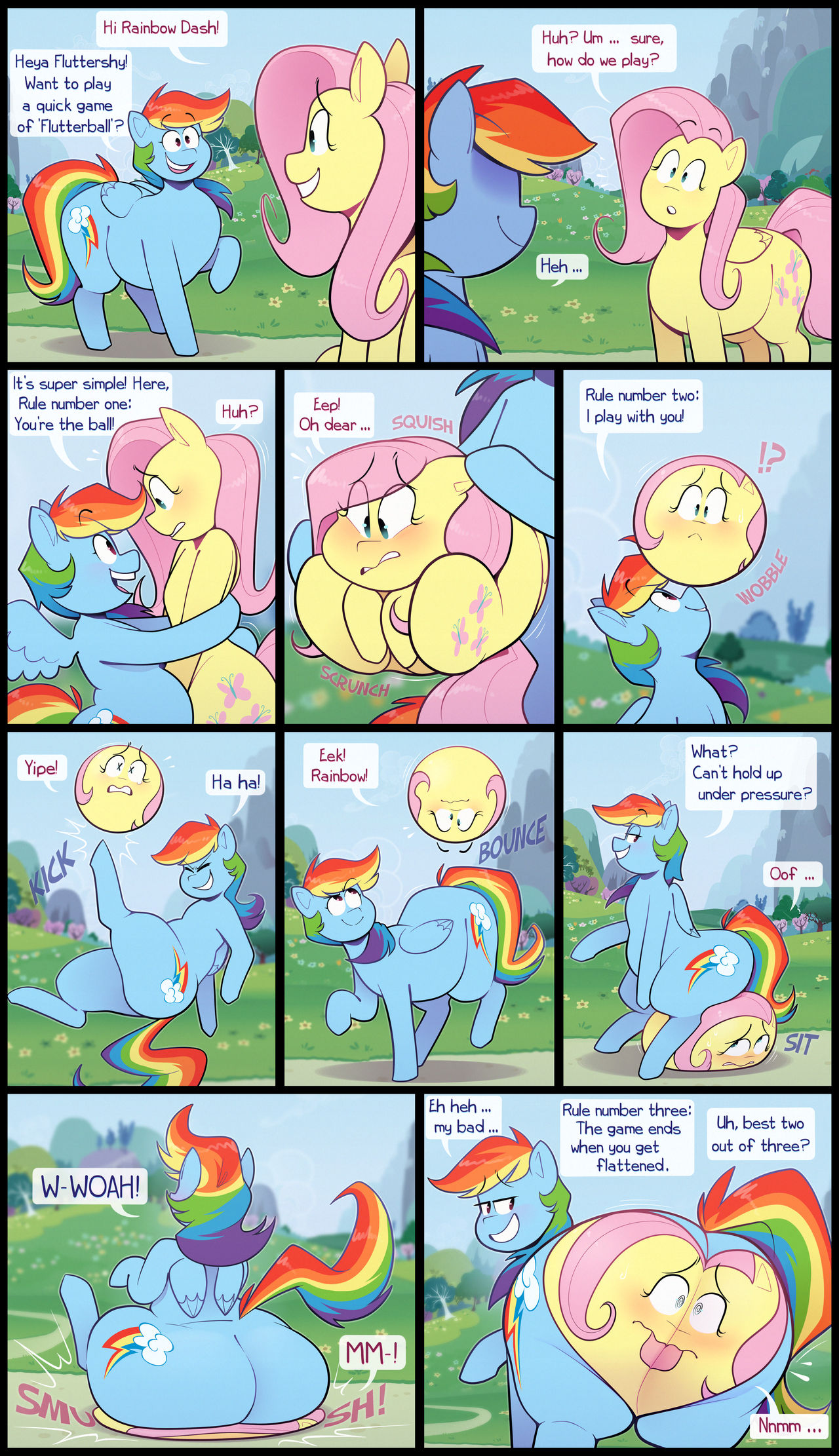 A game of Flutterball comic