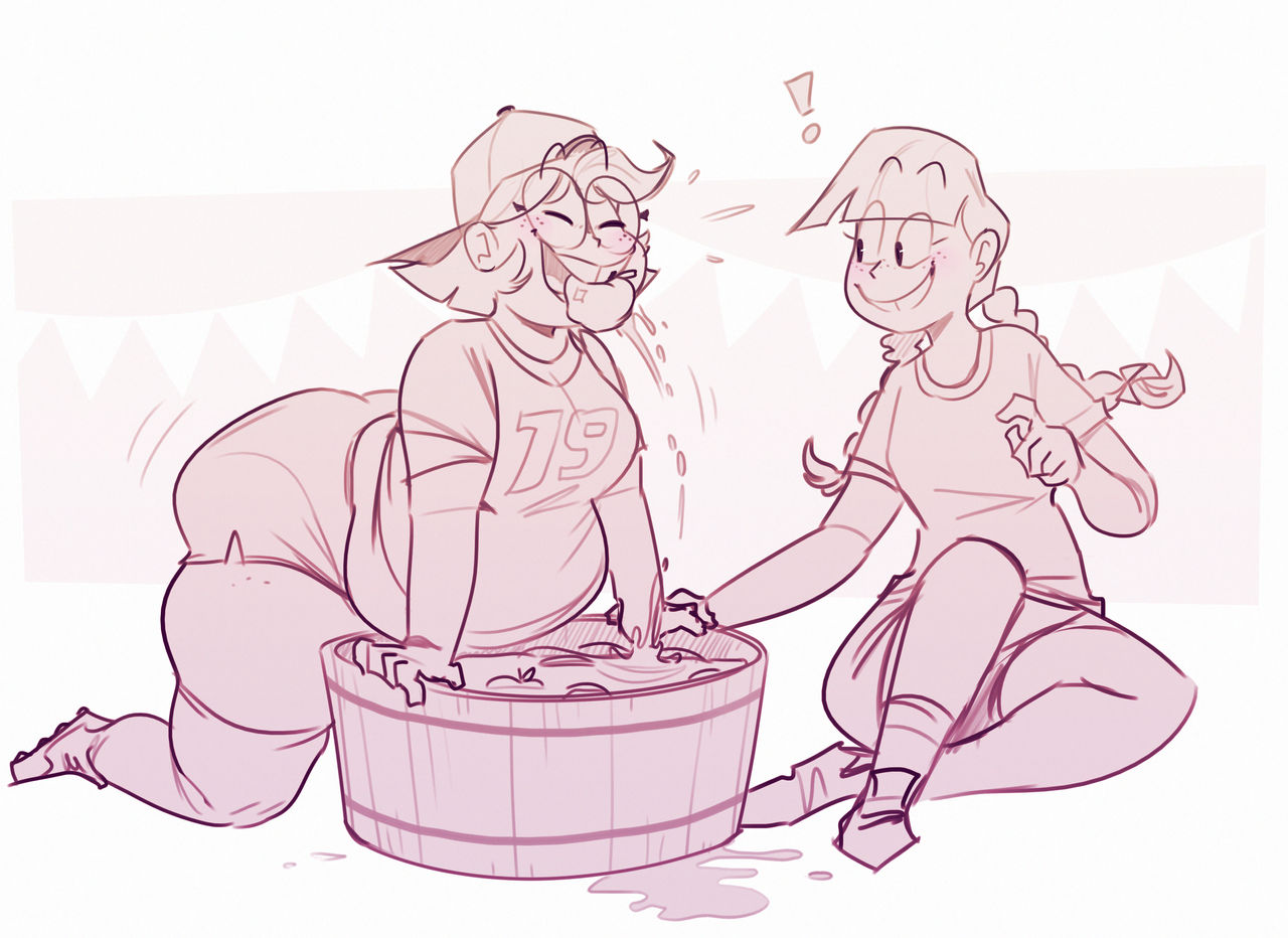 Dorky apple bobbing buddies