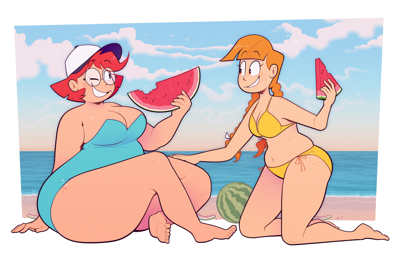 Messy and Sunny summer melons