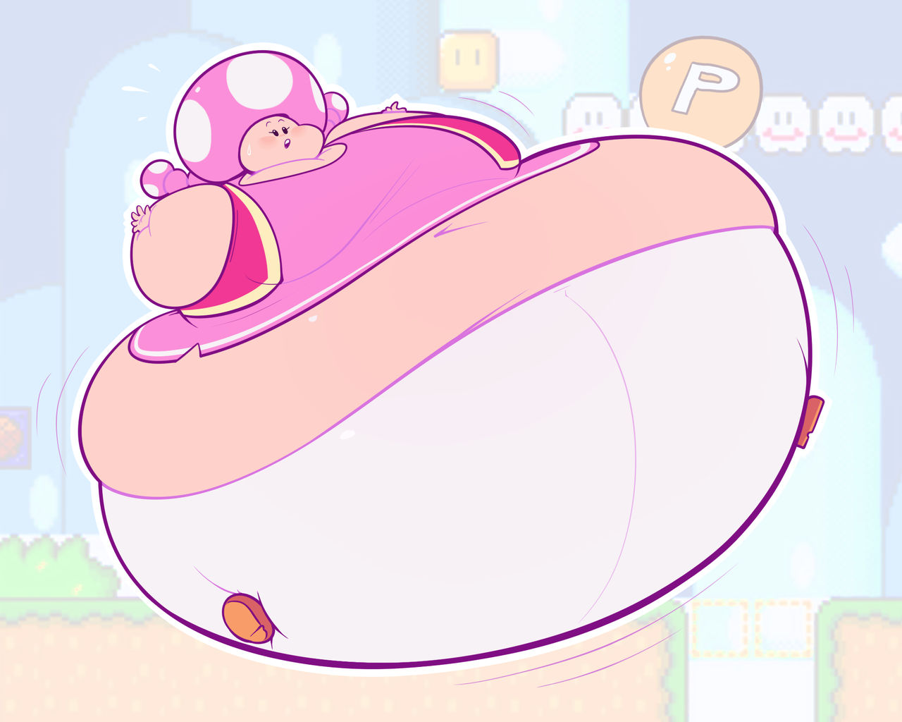 Toadette got P ballooned