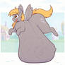 Derpy swallowed somepony awesome
