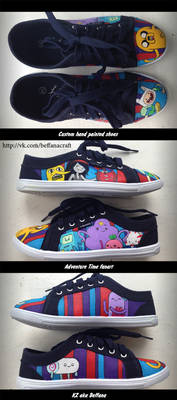 Adventure time fanart, custom hand painted shoes 2