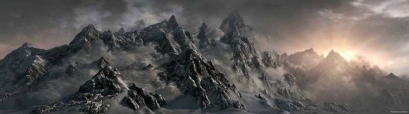 Skyrim Mountains