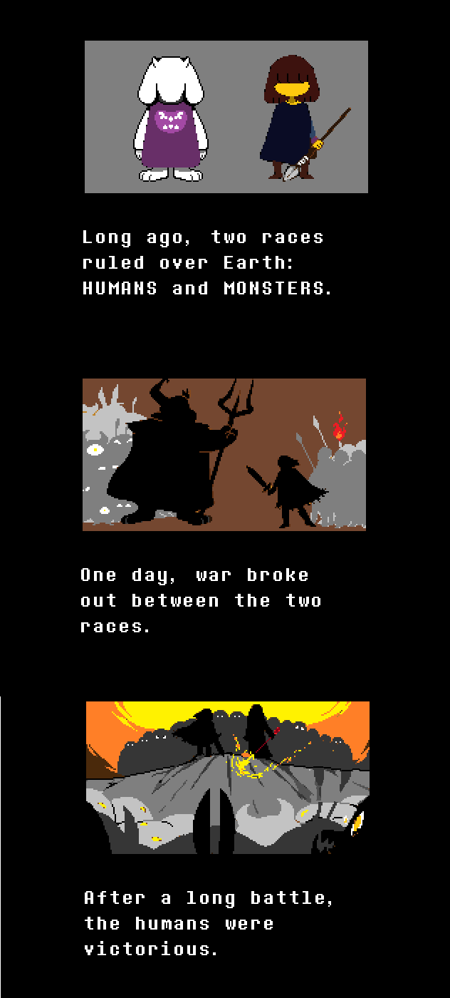Undertale First Picture Beginning story of Undertale with color by HAderp on DeviantArt