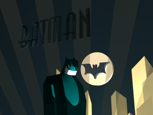 3D Art Deco Batman Robot 2