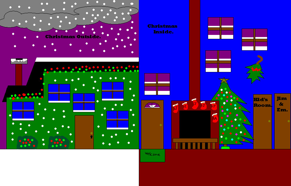 Christmas outside and inside picture 2.