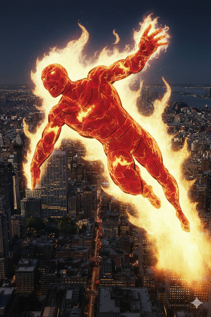 Human Torch color upgrade by CelsoNM on DeviantArt