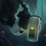 GLaDOS...hanging...in a cave angrily