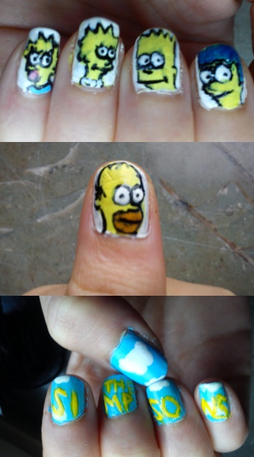 Simpsons NailArt