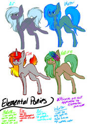 The Elemental Ponies ||OPEN SPECIES||